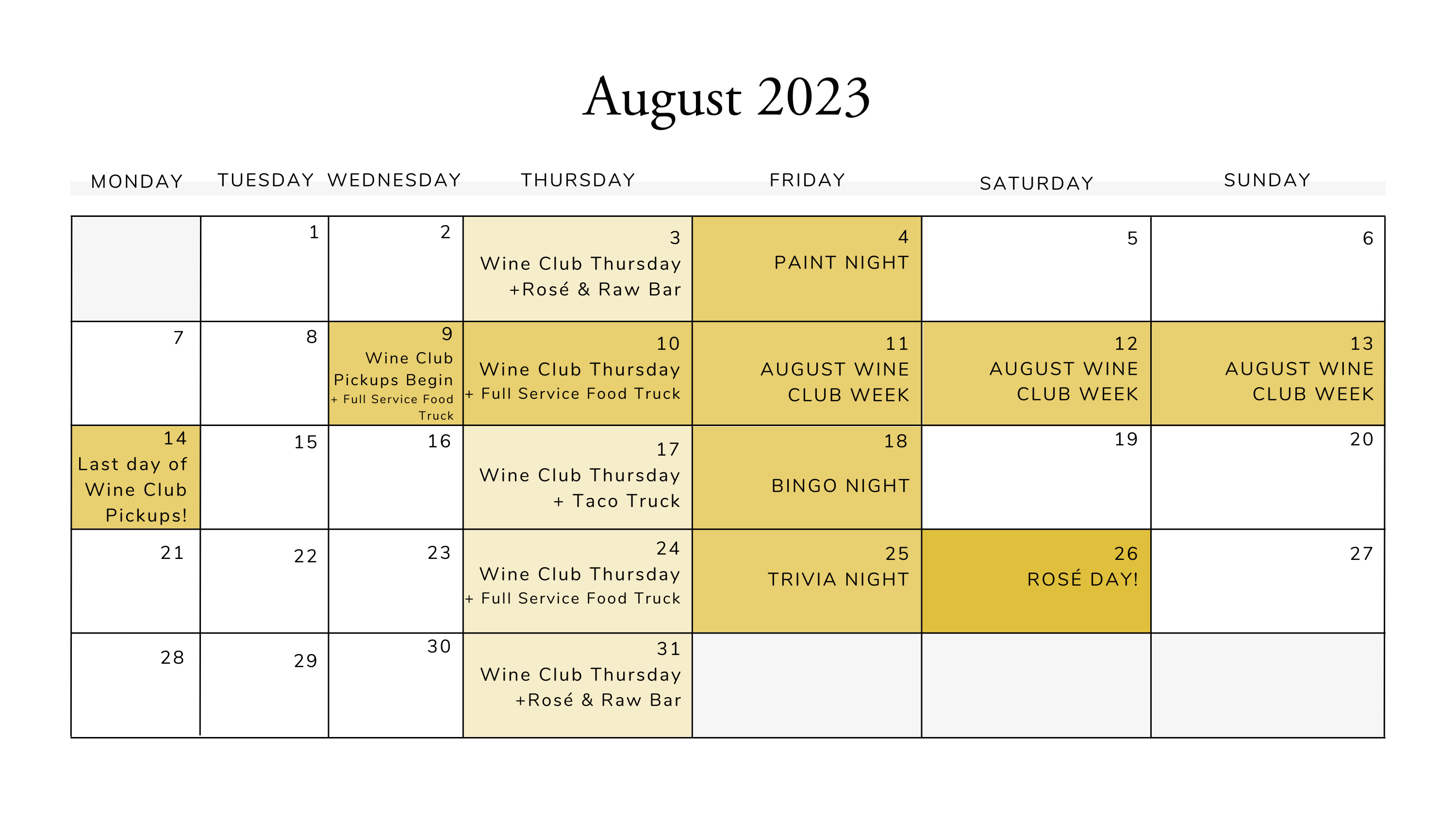 Paradise Springs Winery Winery Events Winery Events