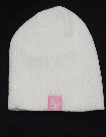 White and Pink Beanie
