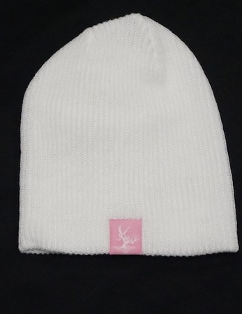 White and Pink Beanie